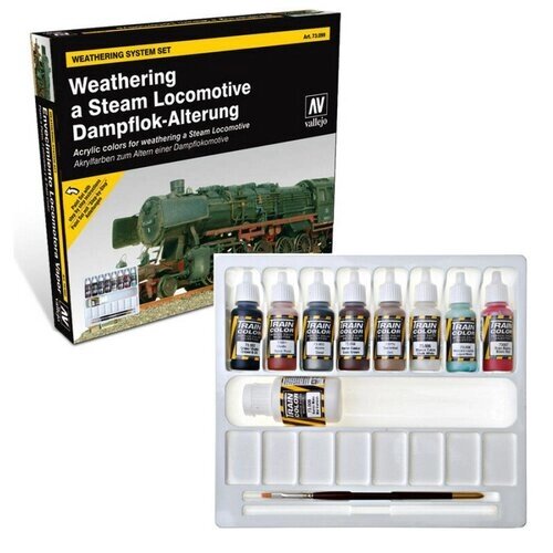 Набор красок Vallejo TRAIN COLOR SET: Weathering a Steam Locomotive от компании М.Видео - фото 1