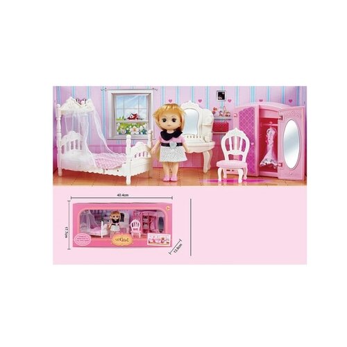 Набор кукла с мебелью: спальня с куклой, игровая кукла для девочек VC009A от компании М.Видео - фото 1