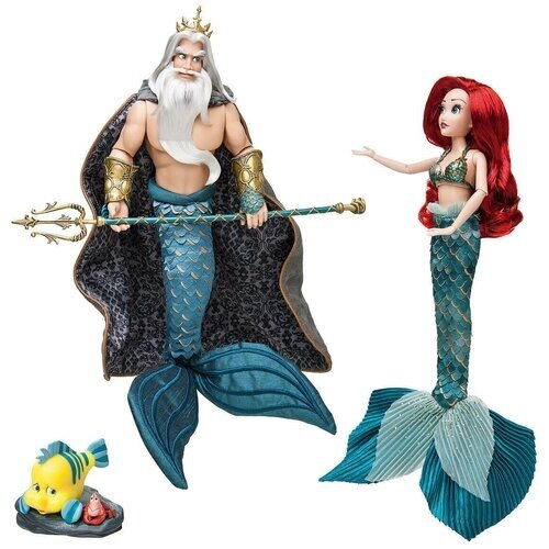 Набор кукол Disney Ariel and Triton Doll Set - Disney Designer Fairytale Collection - Limited Edition (Дисней Ариэль и Тритон Лимитированная серия) от компании М.Видео - фото 1