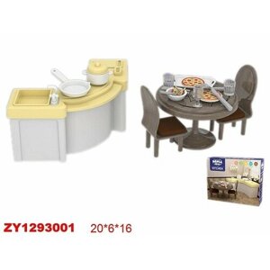 Набор мебели для кукол Shantou Кухня, 20х16х6 см , в коробке (FDE87413)
