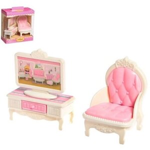 Набор мебели для кукол «Уют-6» , телевизор и кресло