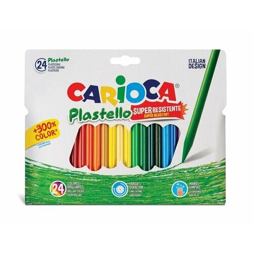 Набор мелков пластиковых "Carioca" Plastello 24 цв. 42880 от компании М.Видео - фото 1