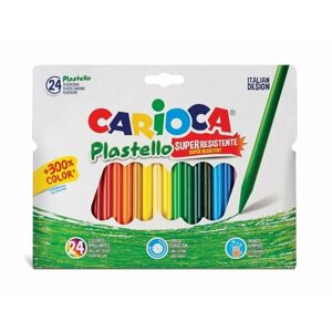 Набор мелков пластиковых "Carioca" Plastello 24 цв. 42880