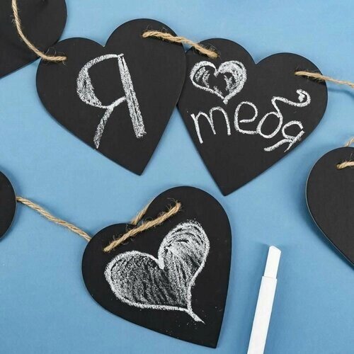 Набор меловых сердечек With Love, 10 шт. от компании М.Видео - фото 1