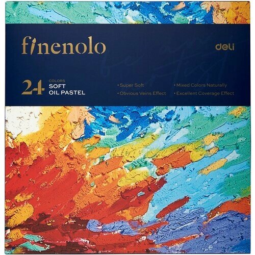 Набор мягкой масляной пастели Finenolo 24 цвета, в картонной упаковке от компании М.Видео - фото 1