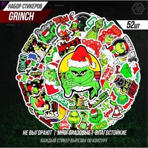 Набор наклеек Гринч 52 шт. Grinch sticker pack 52 pcs.