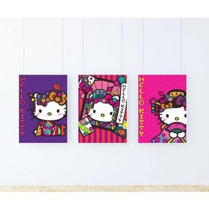 Набор плакатов "Hello Kitty" 3 шт. формата А3+33х48 см) без рамы