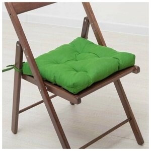 Набор подушек для стула 35х35 см 2шт, цв темно-зеленый, бязь, холлофайбер