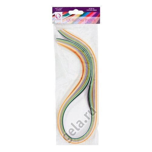 Набор полосок бумаги для квиллинга 53 см пастель 12 цветов DOCRAFTS QCR873203 от компании М.Видео - фото 1