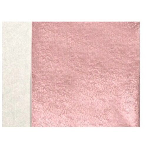 Набор Поталь 100 листов 8*8,5см, цвет фольгированный розовый от компании М.Видео - фото 1