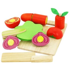 Набор продуктов с посудой Vulpi Овощи 17012 разноцветный
