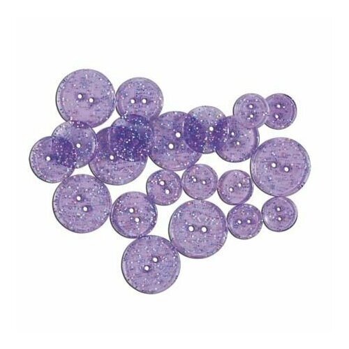 Набор пуговиц BLUMENTHAL LANSING "Glitter Buttons", фиолетовые, 20 шт от компании М.Видео - фото 1