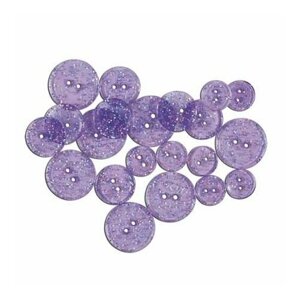 Набор пуговиц BLUMENTHAL LANSING "Glitter Buttons", фиолетовые, 20 шт