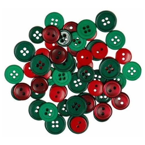 Набор пуговиц Favorite Findings Красное и зеленое рубашечный микс от компании М.Видео - фото 1