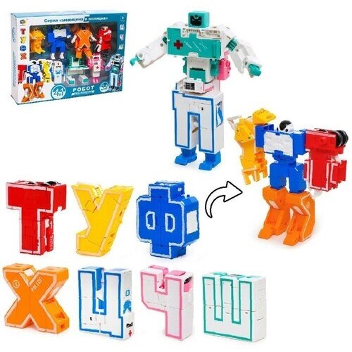 Набор роботов «Алфавит», трансформируются, 7 штук, собираются в 1 робота от компании М.Видео - фото 1