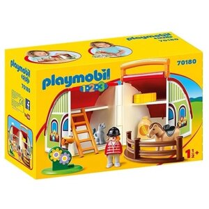 Набор с элементами конструктора Playmobil 1-2-3 70180 Моя ферма, 11 дет.