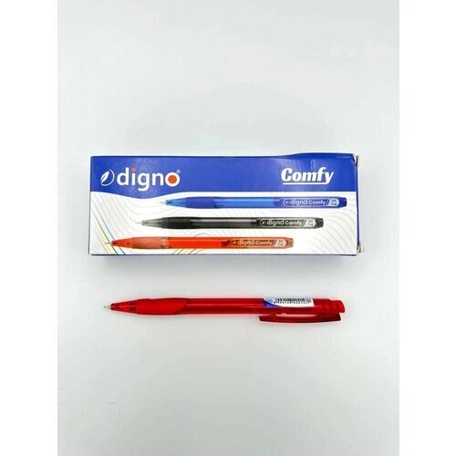 Набор шариковых ручек Digno Comfy, 0.7 мм, цвет-красный, 10 штук от компании М.Видео - фото 1