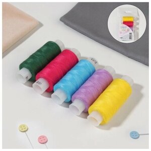 Набор швейных ниток Арт Узор "Летний", 40лш, 200 м, 5 шт, цвет разноцветный