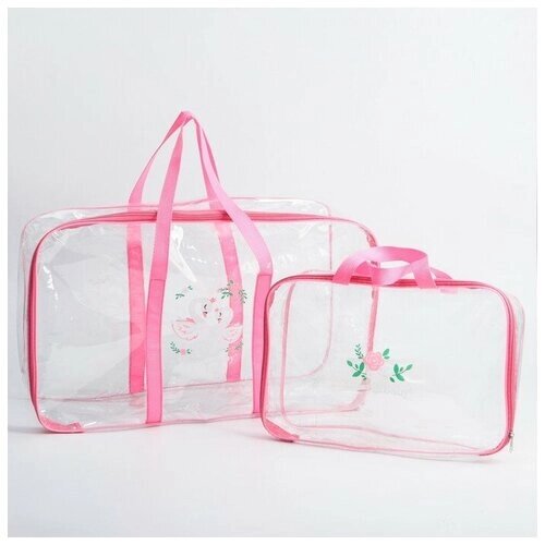 Набор сумка в роддом и косметичка «Лебеди» от компании М.Видео - фото 1