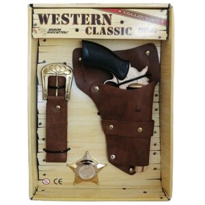 Набор Western Classic с кобурой, ремнём и жетоном шерифа