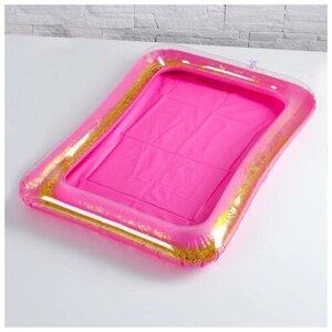Надувная песочница с блeстками, 60х45 см, цвет ярко-розовый