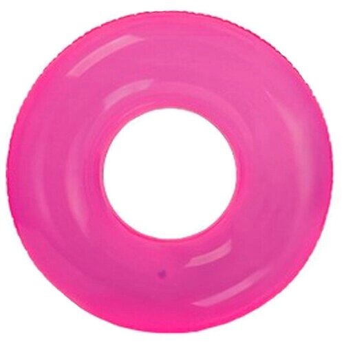 Надувной круг Intex Прозрачный 59260, розовый от компании М.Видео - фото 1