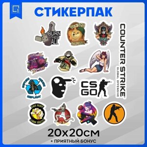 Наклейки набор для творчества стикербук CS-GO КС ГО 20х20см