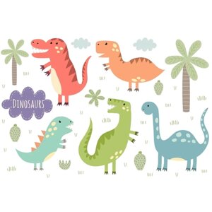 Наклейки стикеры Динозавры из детской книги