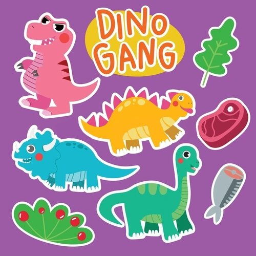 Наклейки стикеры Динозавры