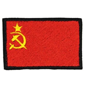 Нашивка, патч, шеврон на липучке "Флаг СССР" 70x45mm PTC389