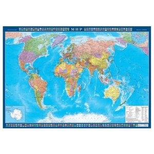 Настенная карта Мир политическая 1:25млн,1,43х1,02м.