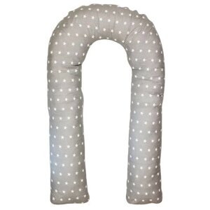 Наволочка на подушку Body Pillow U серая в белых звездах, 150х90 см, U_star_gw