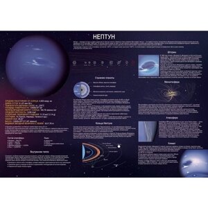Нептун развивающий (для обучения) плакат A2+глянцевая фотобумага от 200 г/м2