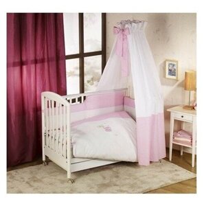 Nino Комплект в кроватку Elefante (6 предметов) розовый