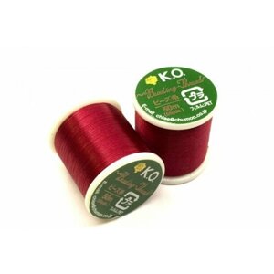 Нить для бисера K. O. Beading Thread, цвет 23SP алый розовый, длина 50м, 100% нейлон, 1030-213, 1шт