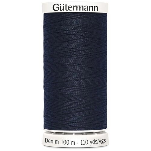 Нить для джинсовой ткани Gutermann DENIM, 100м, 6950 (темно-синий) от компании М.Видео - фото 1