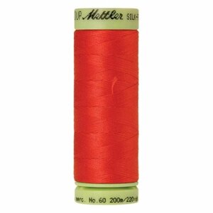 Нить для машинного квилтинга SILK-FINISH COTTON 60, 200 м, цвет красный, 5 шт
