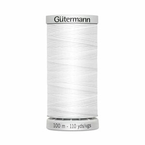 Нить Gutermann Extra Strong 40/100 м суперкрепкая, 100% полиэстер, цвет 800 белый