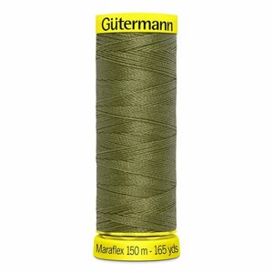 Нить Gutermann Maraflex 120/150 м для эластичных, трикотажных материалов, 100% ПБТ, оливковый 432