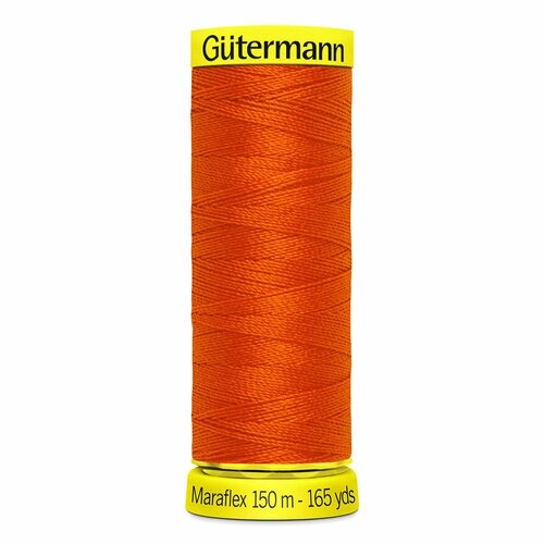 Нить Gutermann Maraflex 120/150 м для эластичных, трикотажных материалов, 100% ПБТ, оранжевый 351 от компании М.Видео - фото 1