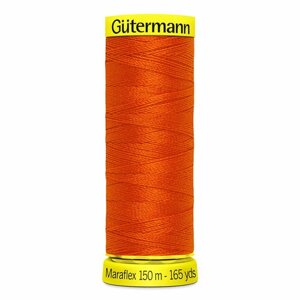 Нить Gutermann Maraflex 120/150 м для эластичных, трикотажных материалов, 100% ПБТ, оранжевый 351