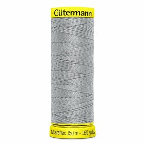 Нить Gutermann Maraflex 120/150 м для эластичных, трикотажных материалов, 100% ПБТ, серый 38