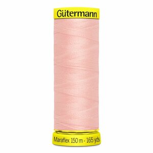 Нить Gutermann Maraflex 120/150 м для эластичных, трикотажных материалов, 100% ПБТ, светло-розовый 659