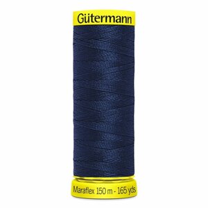 Нить Gutermann Maraflex 120/150 м для эластичных, трикотажных материалов, 100% ПБТ, темно-чернильный 310