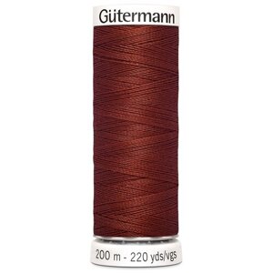 Нить Gutermann Sew-all 748277 для всех материалов, 200 м, 100% полиэстер (227 коричнево-кирпичный), 5 шт