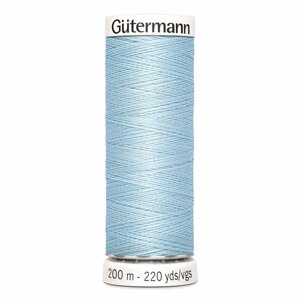 Нить Gutermann Sew-all 748277 для всех материалов, 200 м, 100% полиэстер (276 бледно-голубой), 5 шт