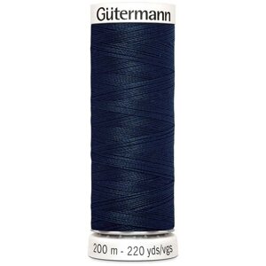 Нить Gutermann Sew-all 748277 для всех материалов, 200 м, 100% полиэстер (487 тёмный сине-зелёный), 5 шт