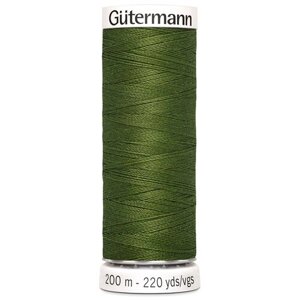 Нить Gutermann Sew-all 748277 для всех материалов, 200 м, 100% полиэстер (585 тёмный папоротник), 5 шт