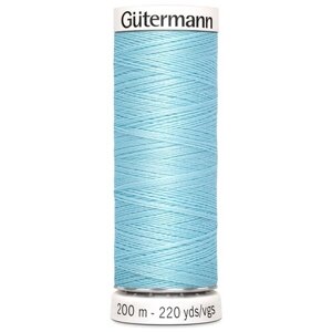 Нить универсальная Gutermann Sew All, белый, голубой, 195