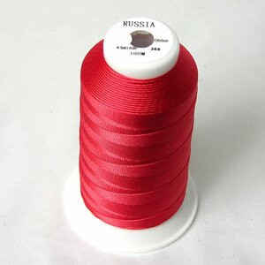 Нитки 40 капрон для швейной машинки (65К-1000м)(арт. 268) цв. красный